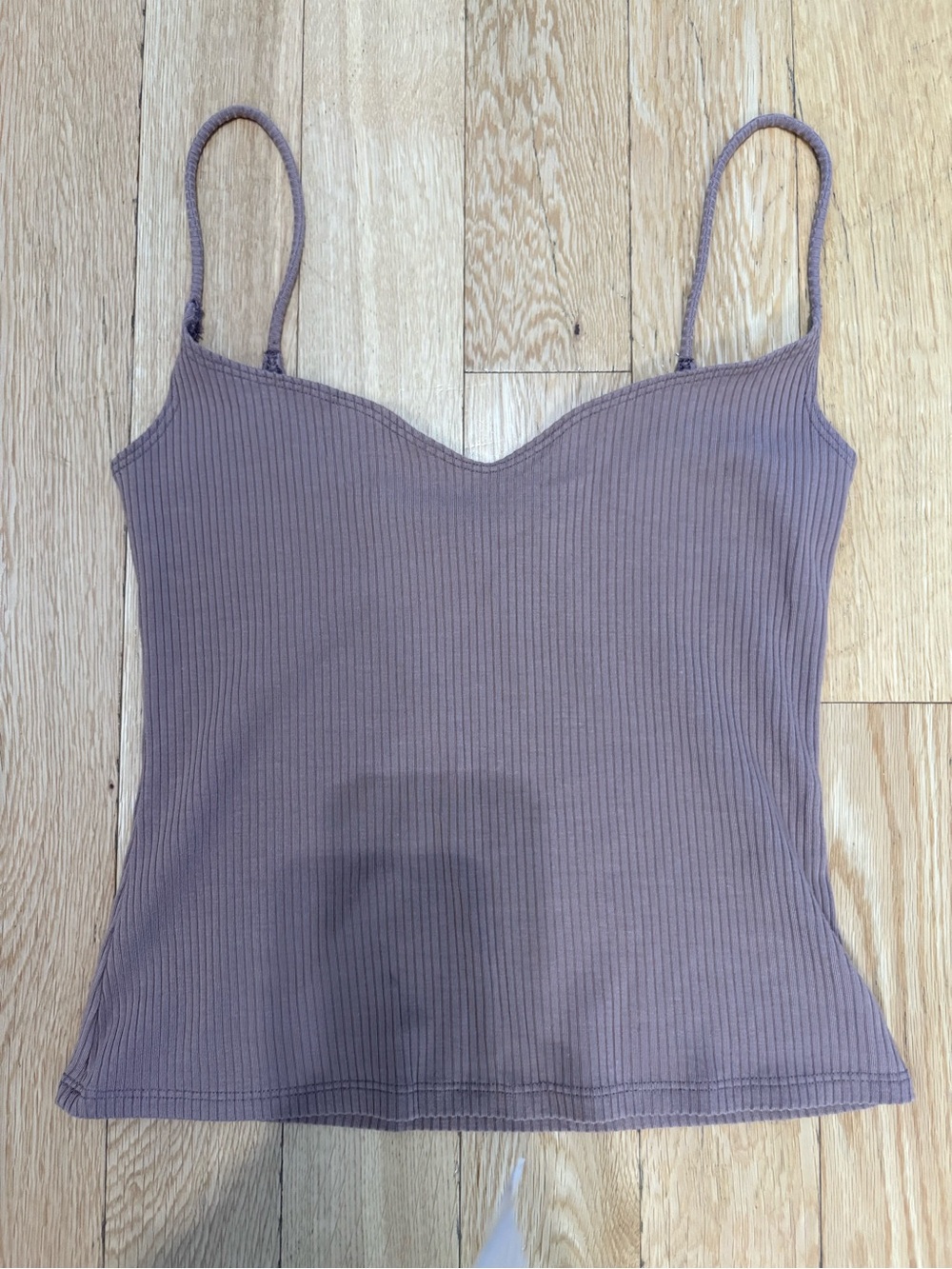 Reformation Zya Eco Rib Sweetheart Cami Tank Top Almond S Refined Minimalism